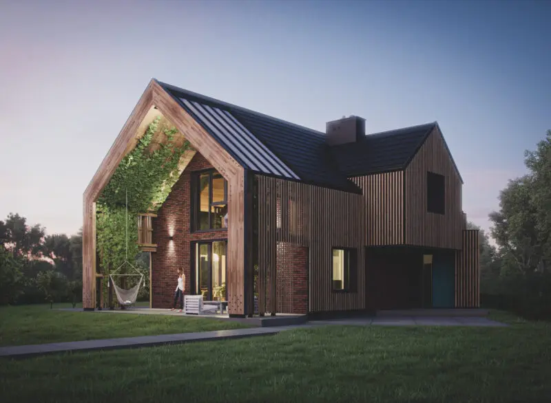 Eco House 3D render